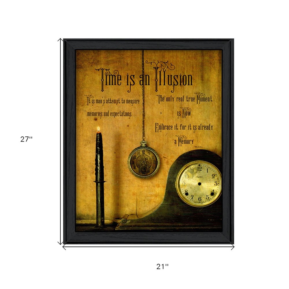 Time Black Framed Print Wall Art — view 5