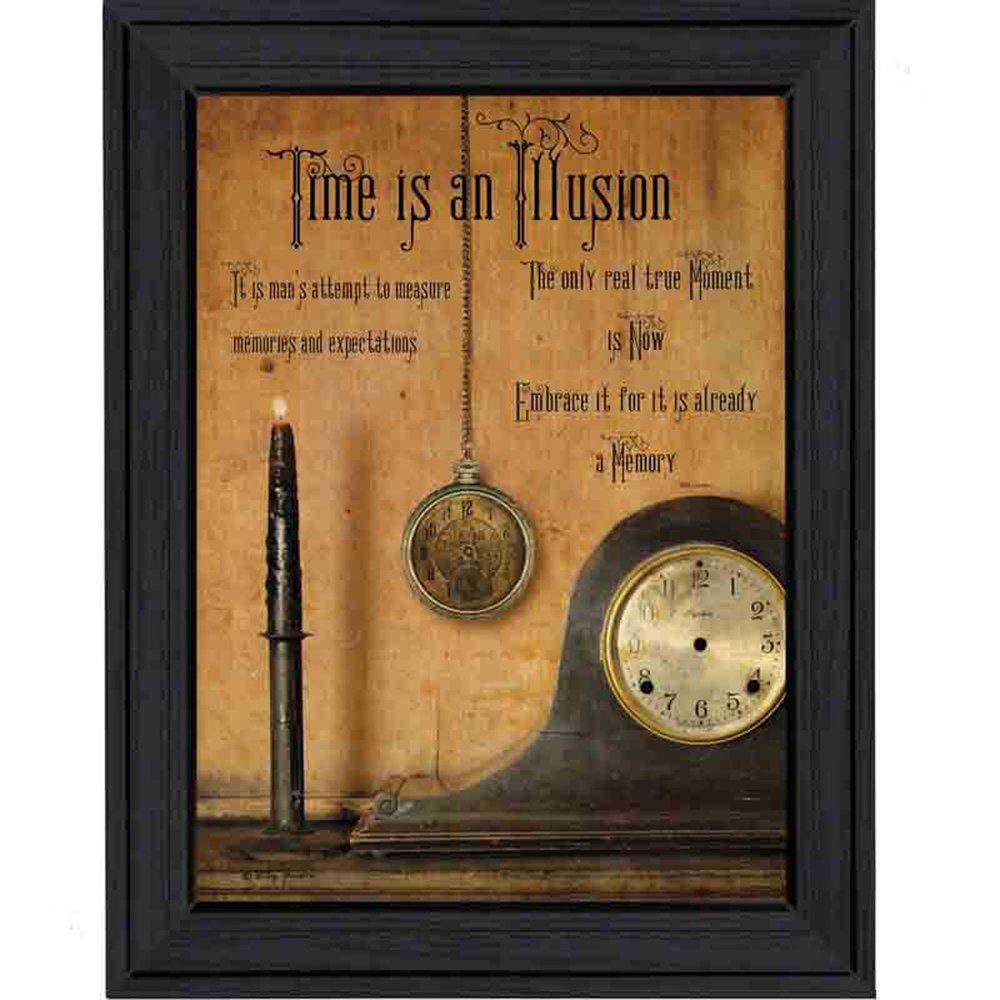 Time is the Illusion Black Framed Print Wall Art — view 1