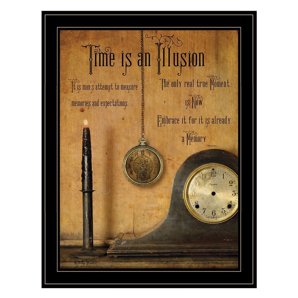 Time is an Illusion 4 Black Framed Print Wall Art — view 1