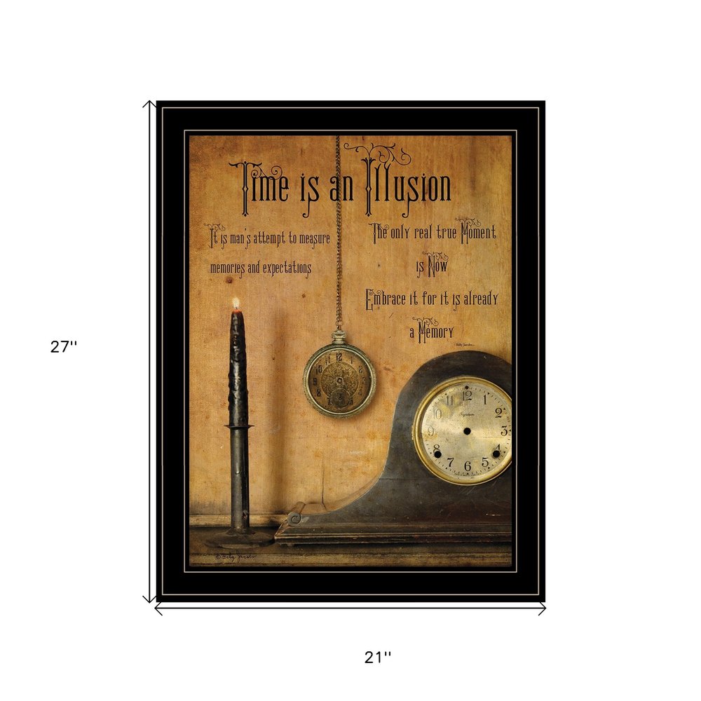 Time is an Illusion 4 Black Framed Print Wall Art — view 5