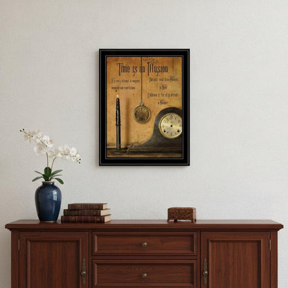 Time is an Illusion 4 Black Framed Print Wall Art