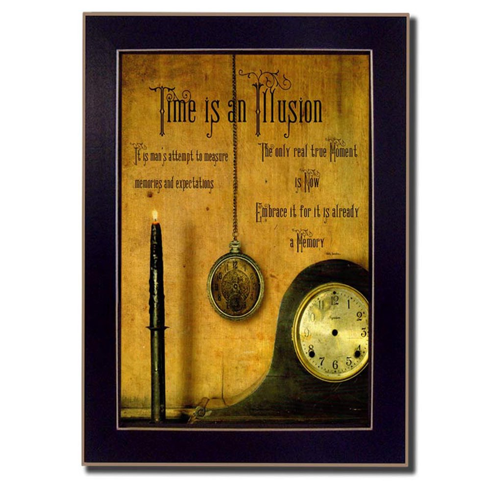 Time is the Illusion Black Picture Frame Print Wall Art — view 1