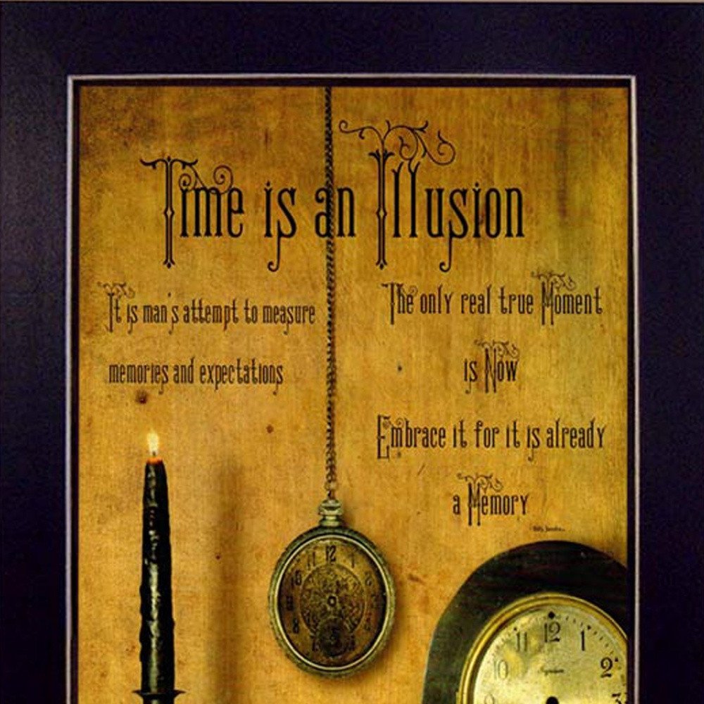 Time is the Illusion Black Picture Frame Print Wall Art — view 7