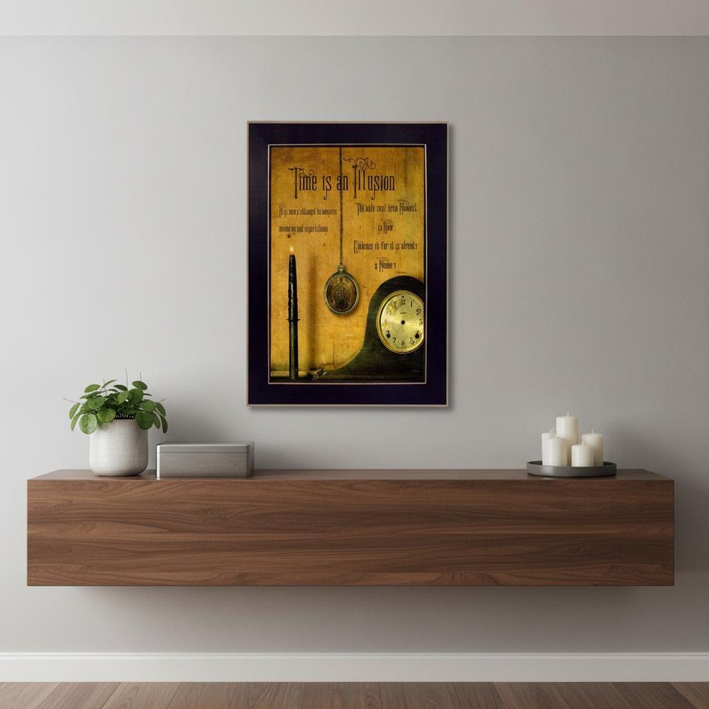 Time is the Illusion Black Picture Frame Print Wall Art — view 6