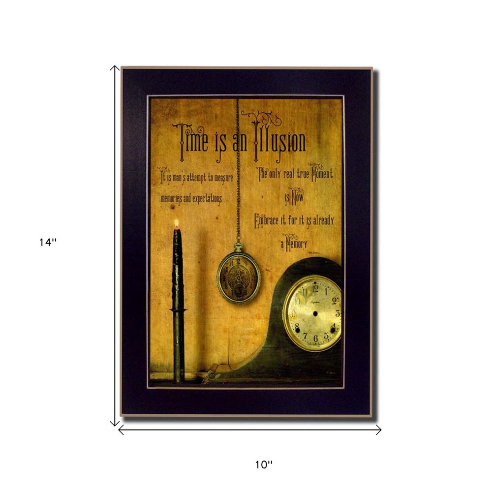 Time is the Illusion Black Picture Frame Print Wall Art — view 5