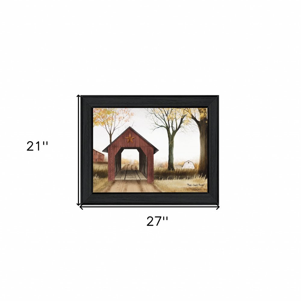 Bucks County Bridge 4 Black Framed Print Wall Art — view 3