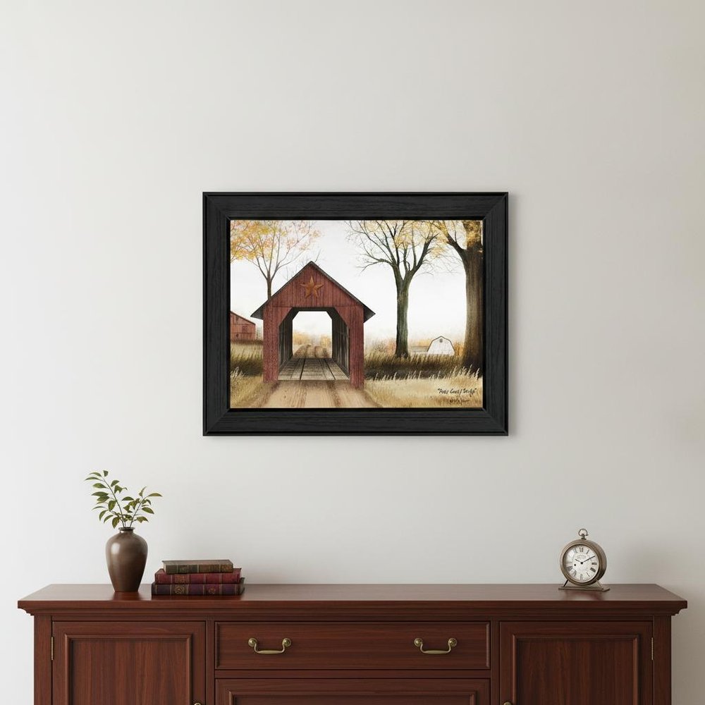 Bucks County Bridge 4 Black Framed Print Wall Art — view 4