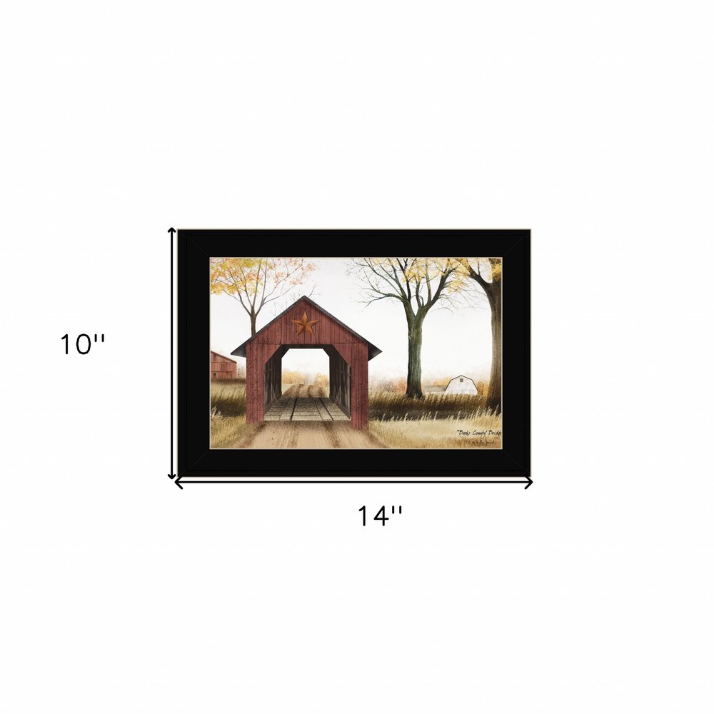 Bucks County Bridge Black Framed Print Wall Art — view 2
