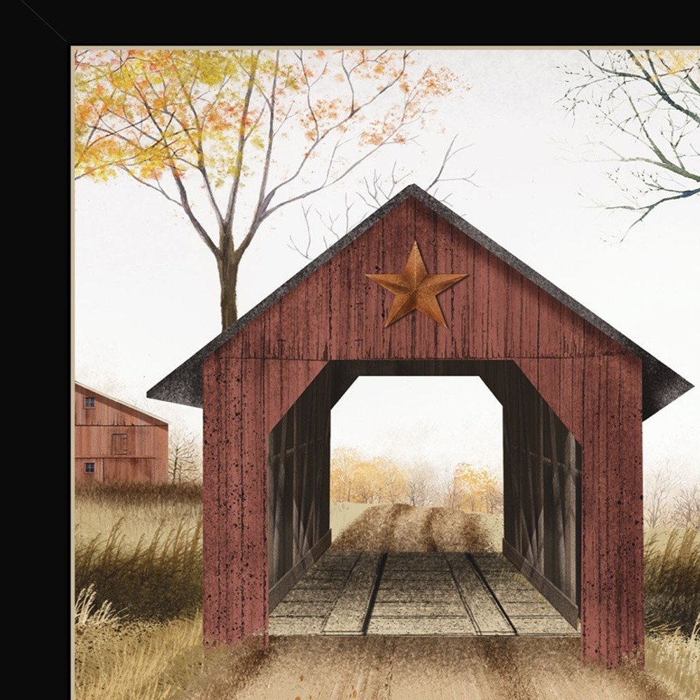 Bucks County Bridge Black Framed Print Wall Art — view 3
