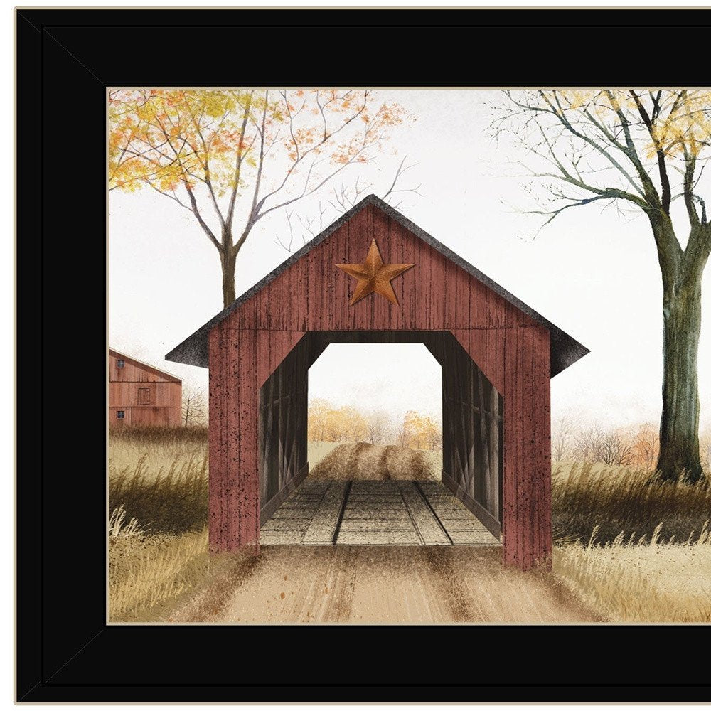 Bucks County Bridge Black Framed Print Wall Art — view 4