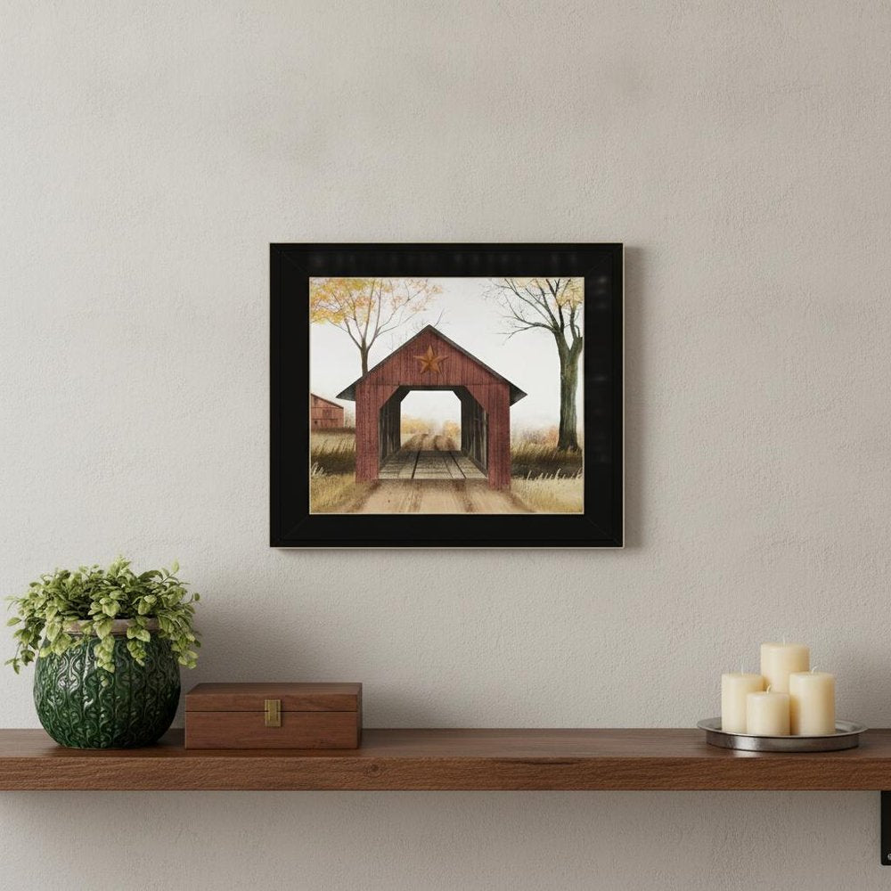 Bucks County Bridge Black Framed Print Wall Art — view 5
