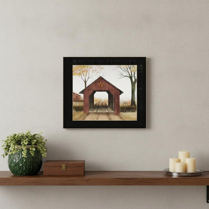 Bucks County Bridge Black Framed Print Wall Art