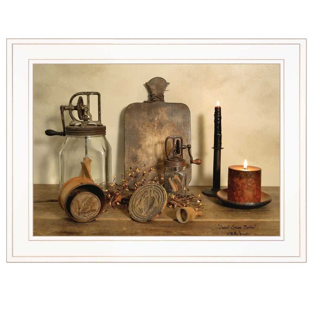 Sweet Cream Butter 1 White Framed Print Wall Art — view 1