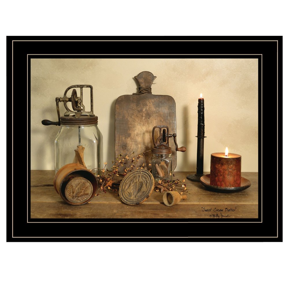 Sweet Cream Butter 2 Black Framed Print Wall Art — view 1