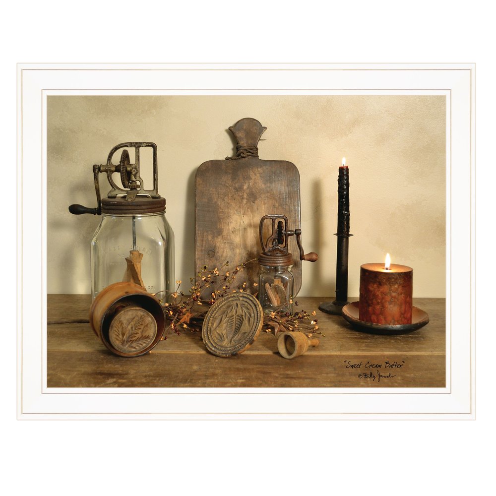 Sweet Cream Butter 3 White Framed Print Wall Art — view 1