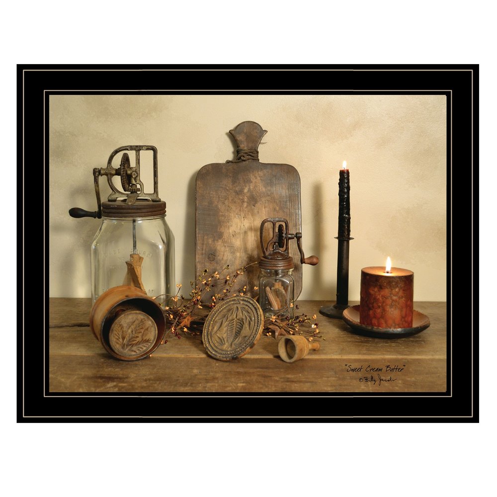 Sweet Cream Butter 4 Black Framed Print Wall Art — view 1