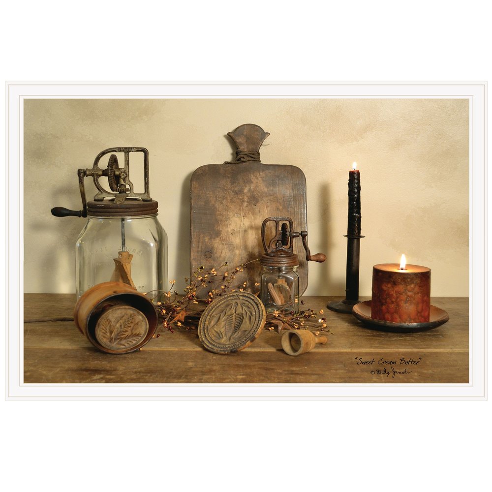 Sweet Cream Butter 5 White Framed Print Wall Art — view 1