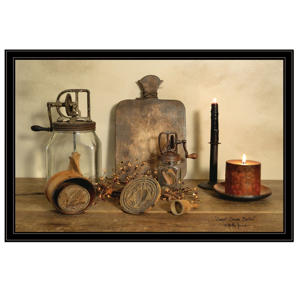 Sweet Cream Butter 6 Black Framed Print Wall Art — view 1