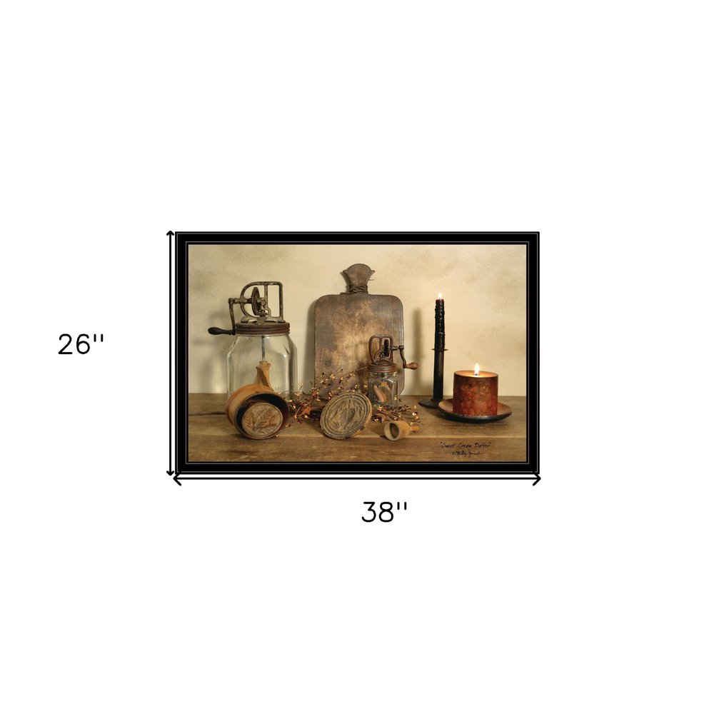 Sweet Cream Butter 6 Black Framed Print Wall Art — view 4
