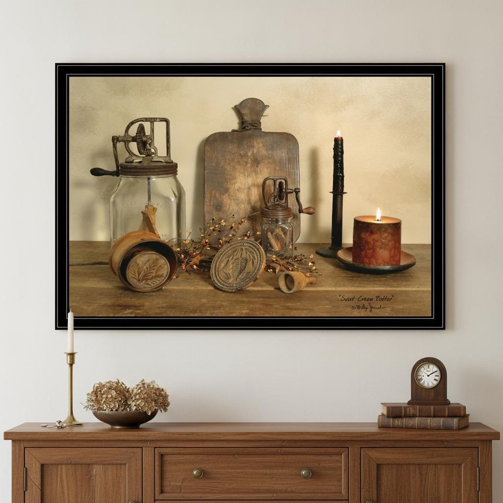 Sweet Cream Butter 6 Black Framed Print Wall Art — view 7