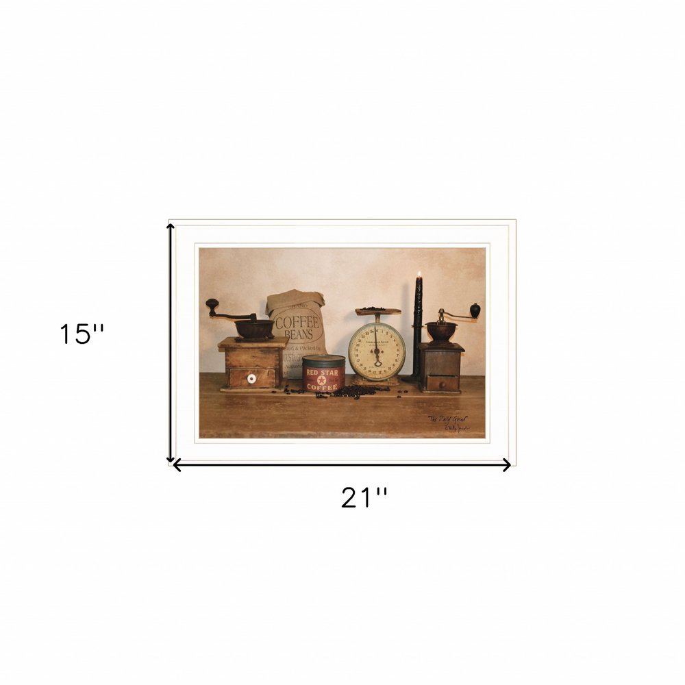 The Daily Grind 5 White Framed Print Wall Art — view 4