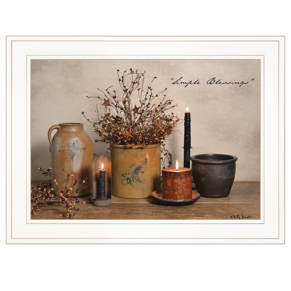 Simple Blessings 1 White Framed Print Wall Art — view 1