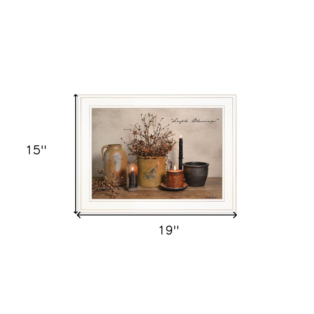 Simple Blessings 1 White Framed Print Wall Art — view 4