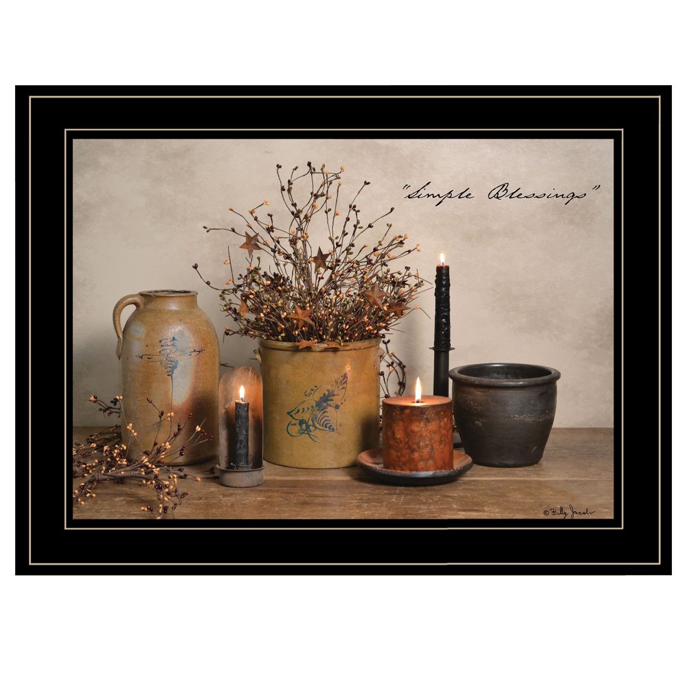 Simple Blessings 2 Black Framed Print Wall Art — view 1