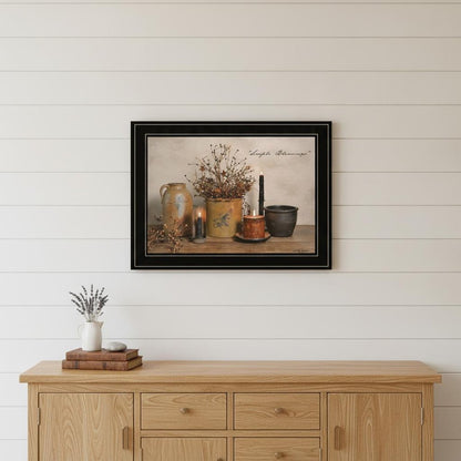 Simple Blessings 2 Black Framed Print Wall Art