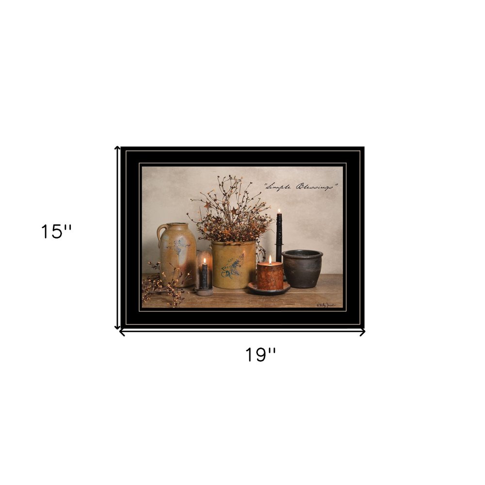 Simple Blessings 2 Black Framed Print Wall Art — view 2