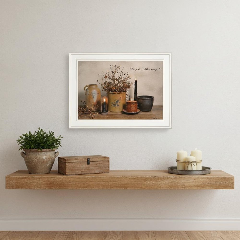 Simple Blessings 1 White Picture Frame Print Wall Art — view 5
