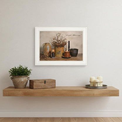 Simple Blessings 1 White Picture Frame Print Wall Art
