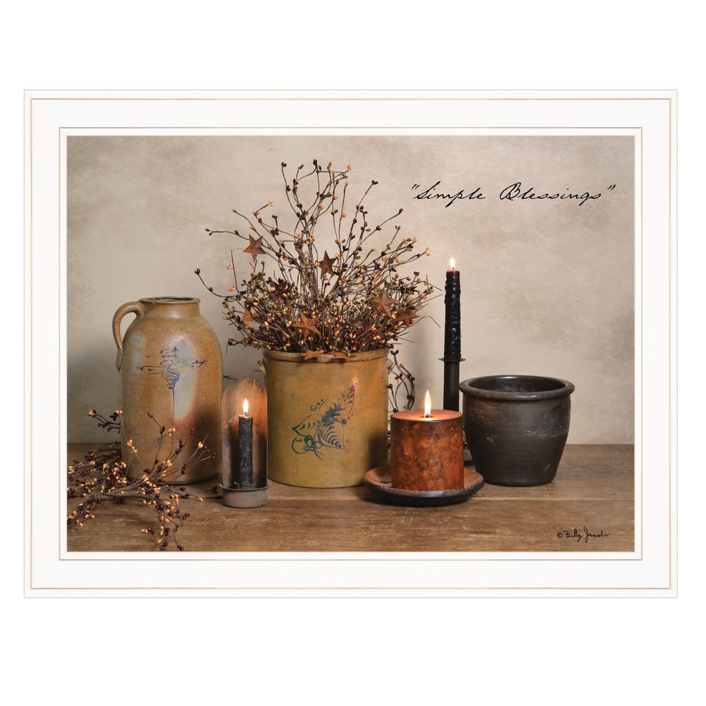 Simple Blessings 5 White Framed Print Wall Art — view 1