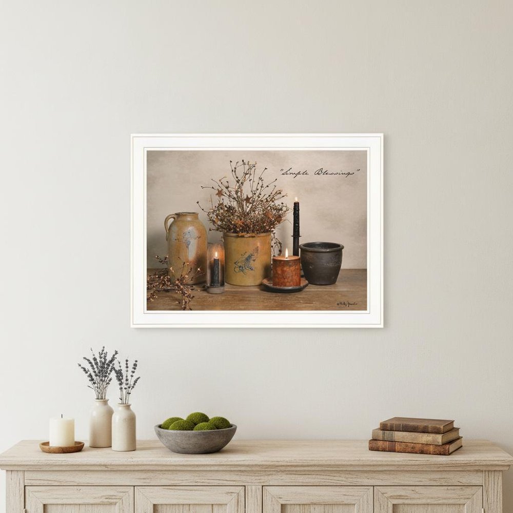 Simple Blessings 5 White Framed Print Wall Art — view 7
