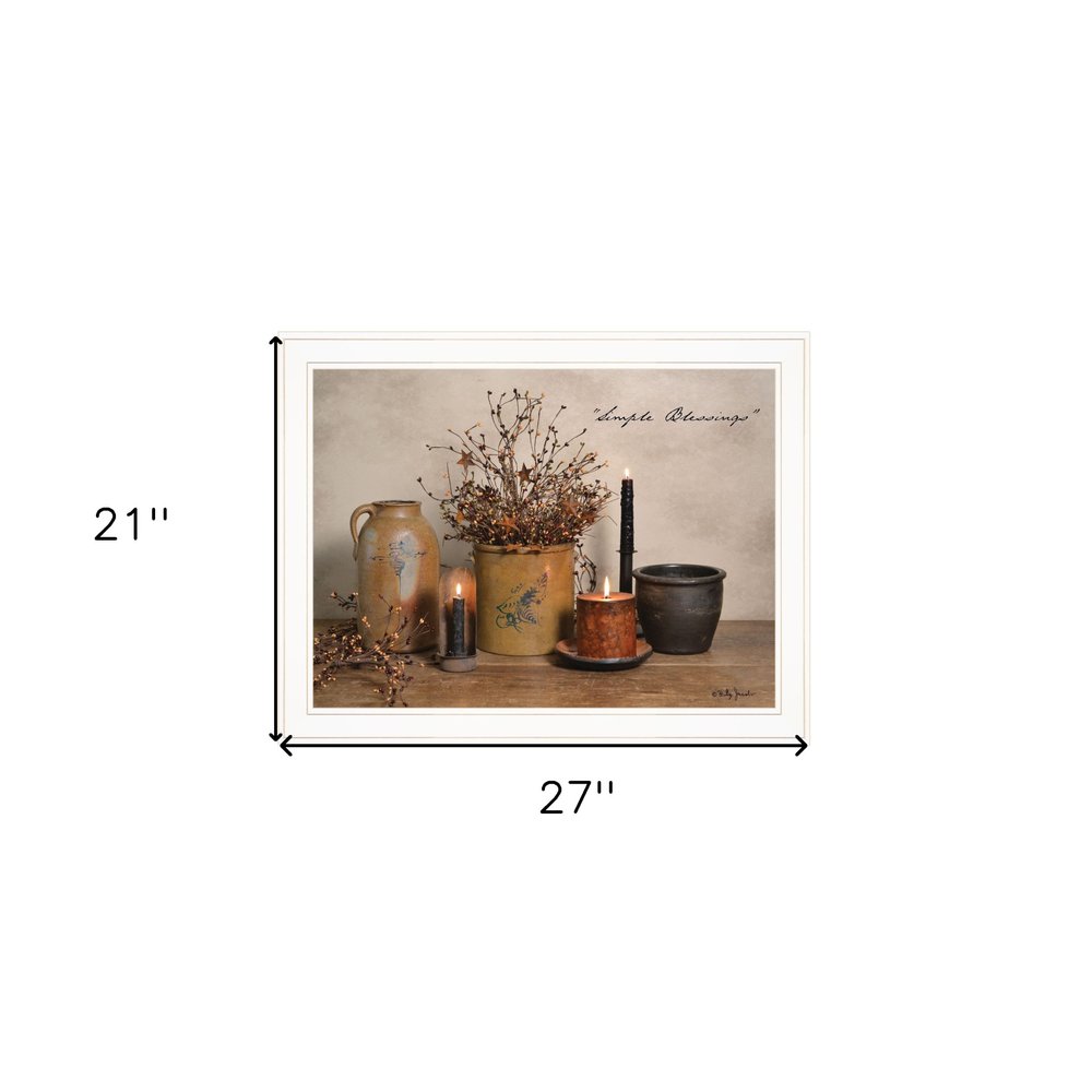 Simple Blessings 5 White Framed Print Wall Art — view 4