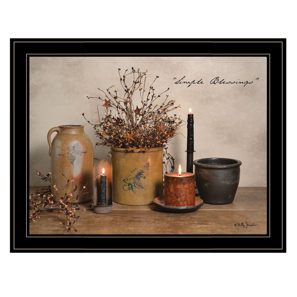 Simple Blessings 6 Black Framed Print Wall Art — view 1
