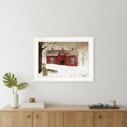New Fallen Snow 1 White Framed Print Wall Art