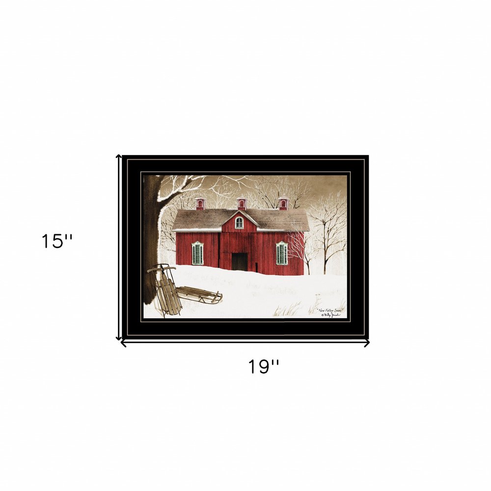 New Fallen Snow 2 Black Framed Print Wall Art — view 3