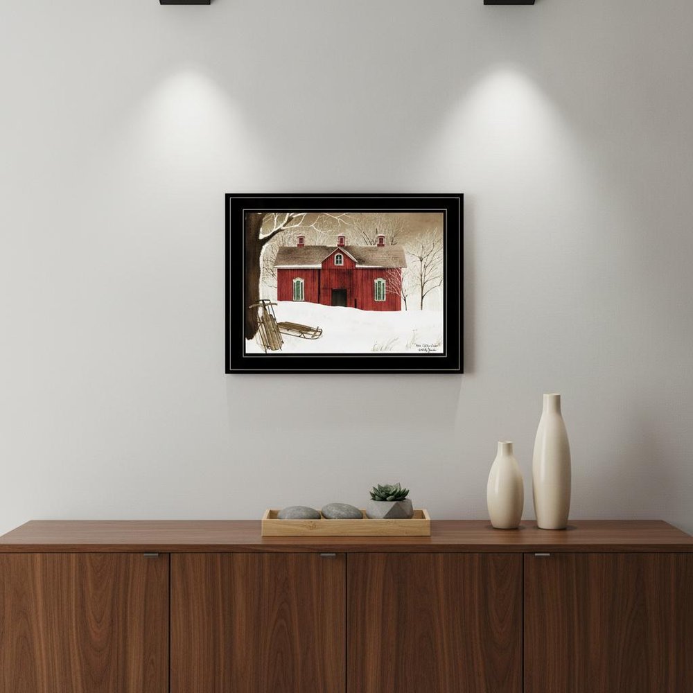 New Fallen Snow 2 Black Framed Print Wall Art — view 4