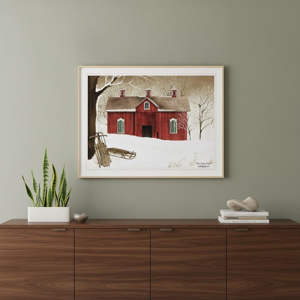 New Fallen Snow 3 White Framed Print Wall Art — view 5