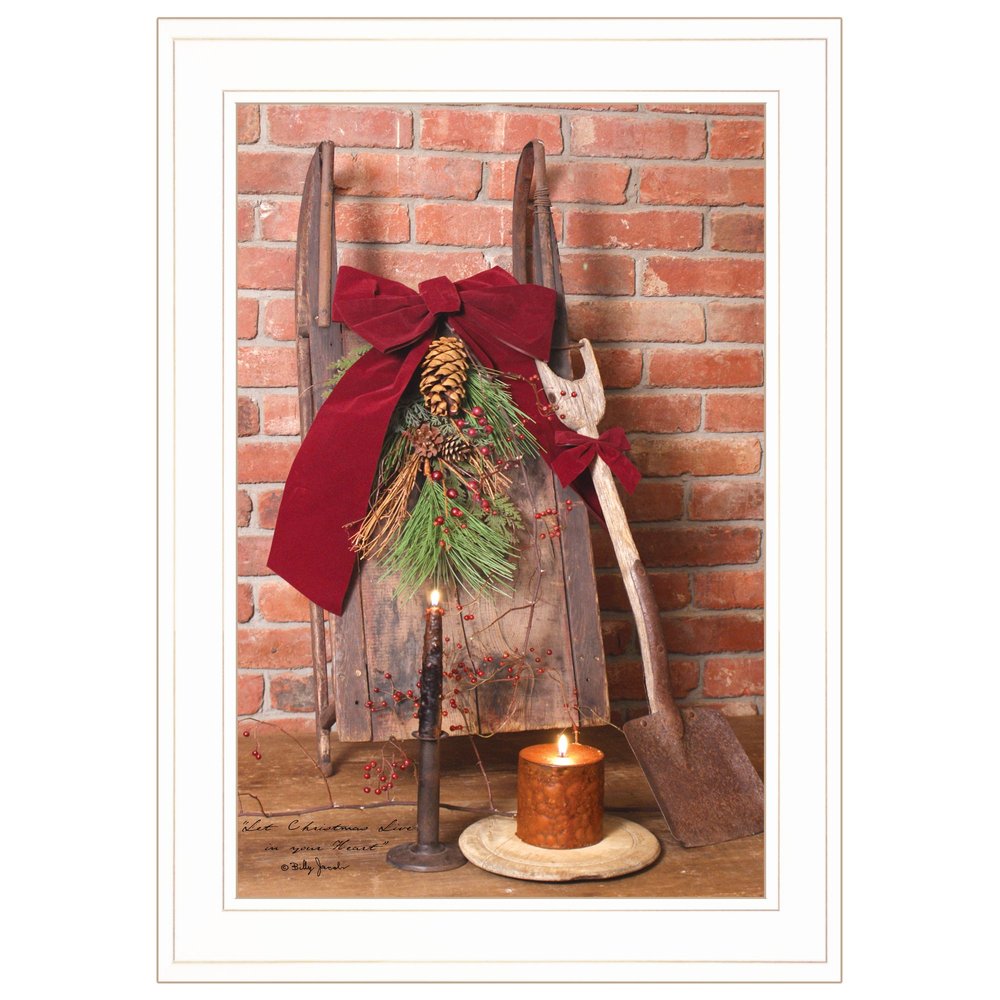 Let Christmas Live White Framed Print Wall Art — view 1