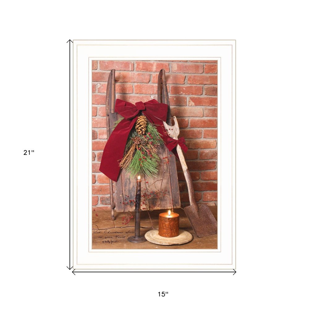 Let Christmas Live White Framed Print Wall Art — view 3