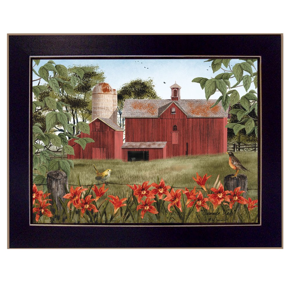 Summer Days 2 Black Framed Print Wall Art — view 1