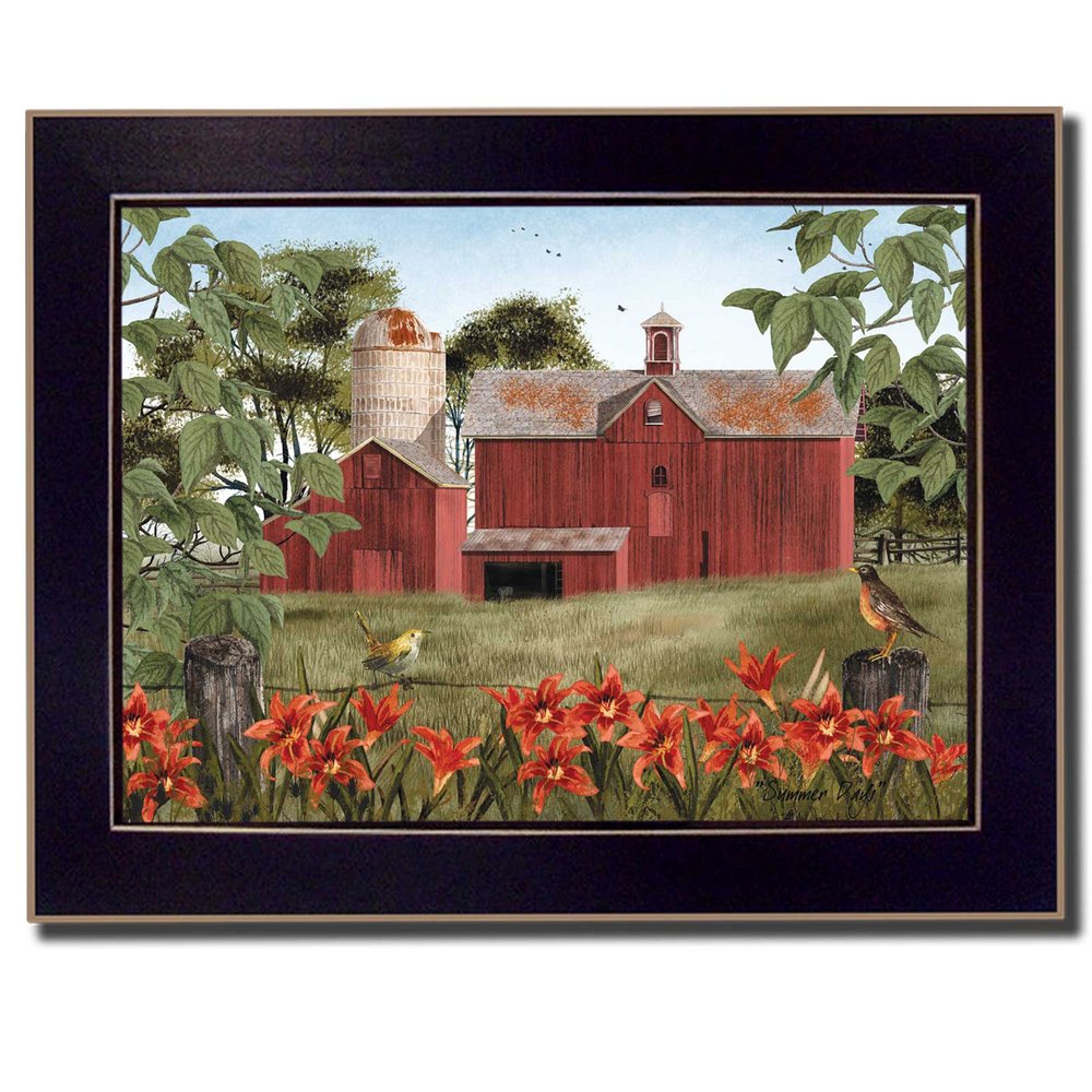 Summer Days 5 Black Framed Print Wall Art — view 1