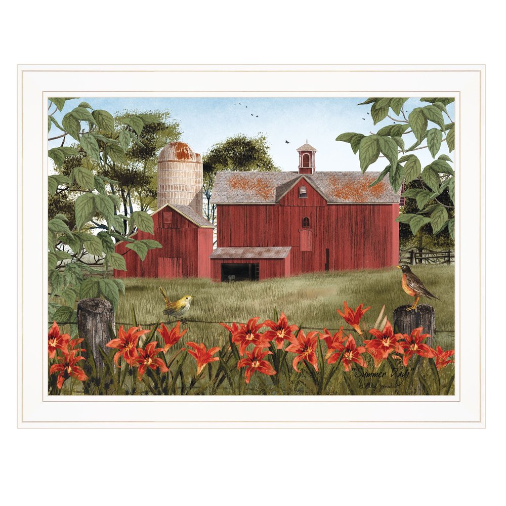 Summer Days 6 White Framed Print Wall Art — view 1