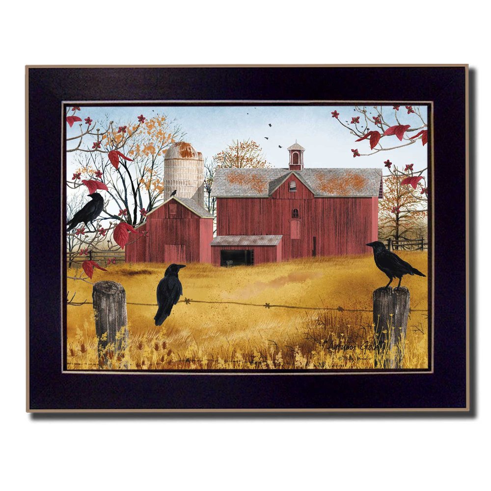 Autumn Gold 5 Black Framed Print Wall Art — view 1