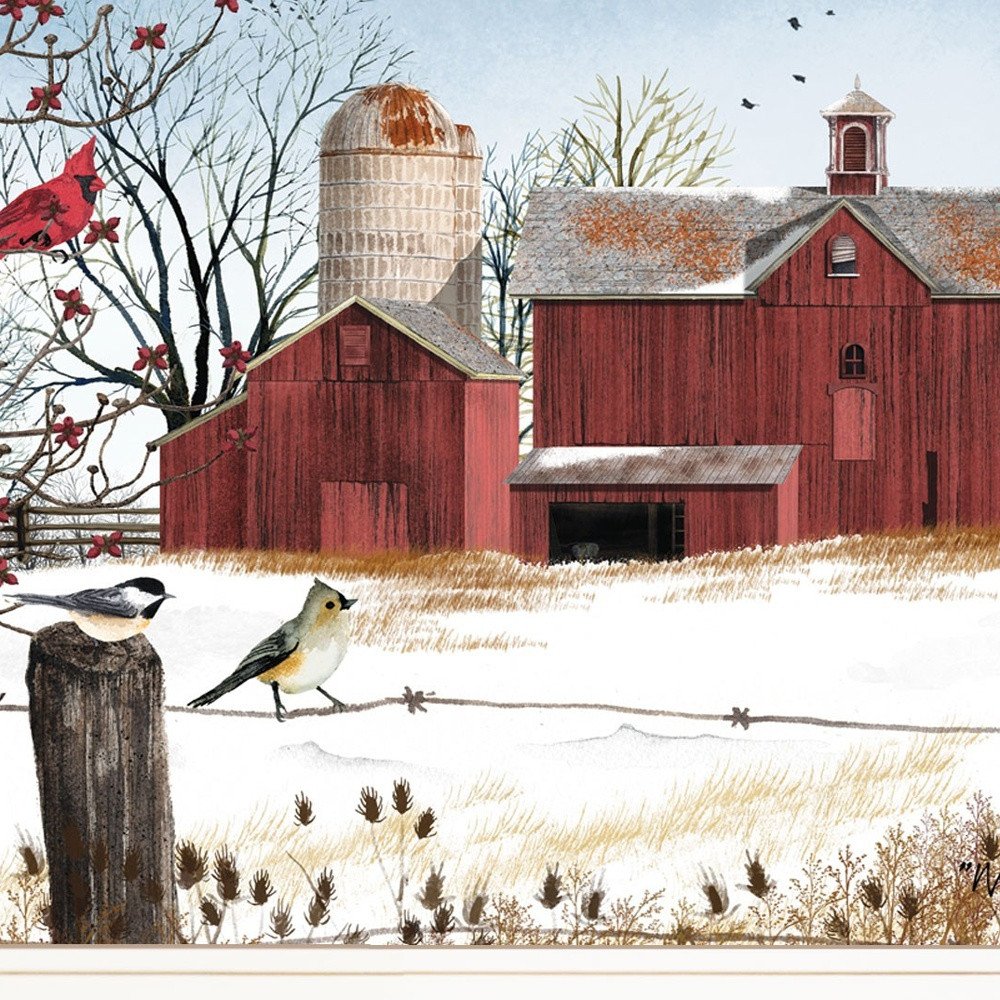 Winter Friends 2 White Framed Print Wall Art — view 3
