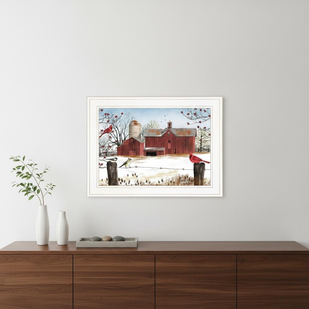 Winter Friends 2 White Framed Print Wall Art — view 5