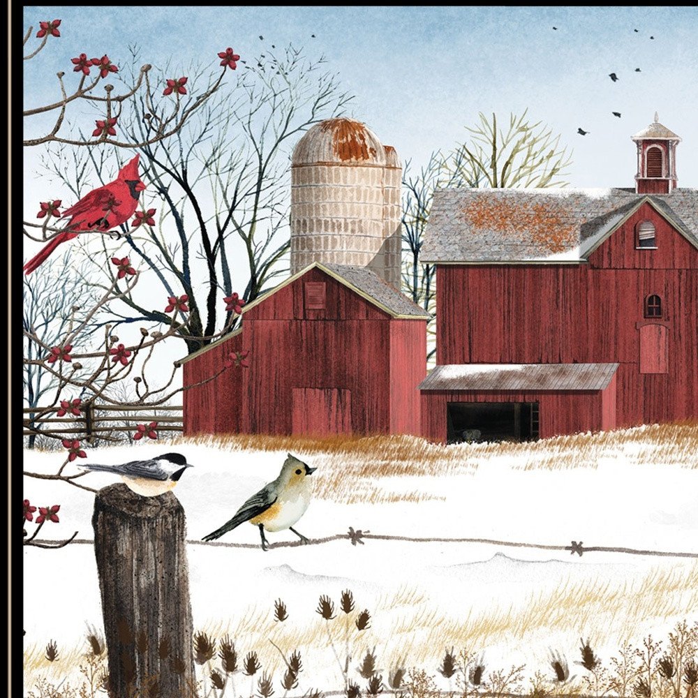 Winter Friends 3 Black Framed Print Wall Art — view 3