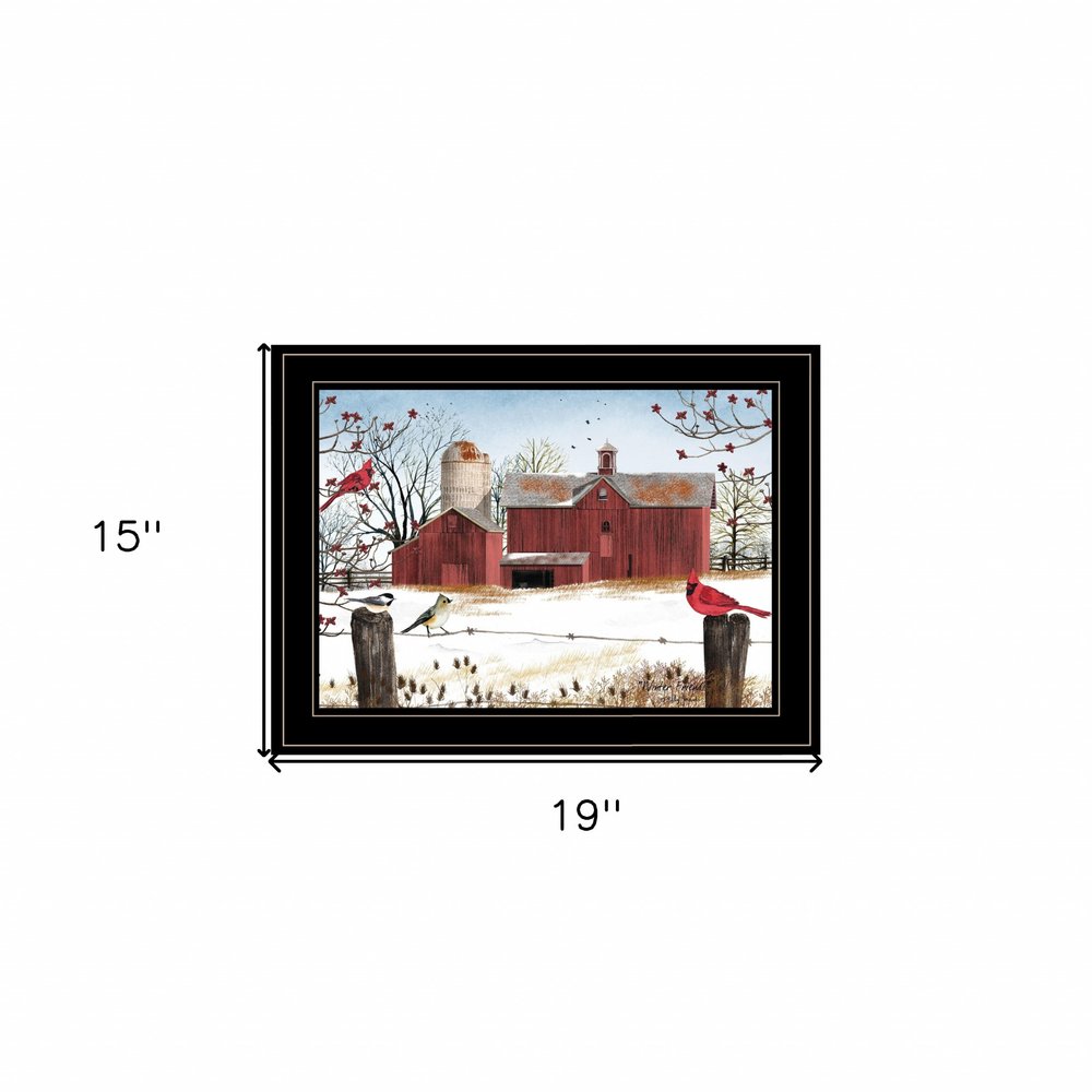 Winter Friends 3 Black Framed Print Wall Art — view 5